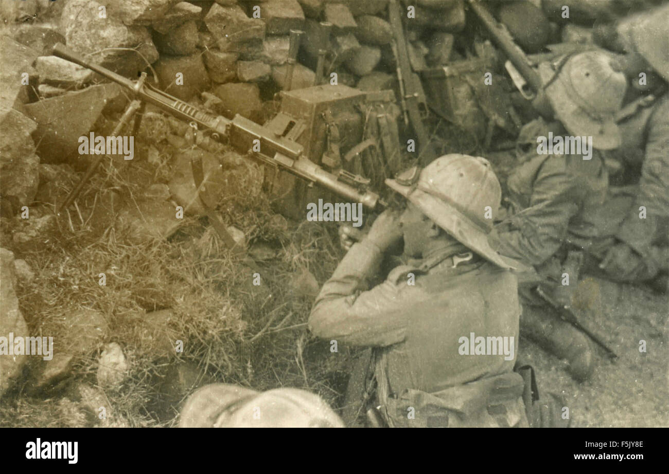 Ricognizione Anzebà : machine-gun posizione Foto Stock