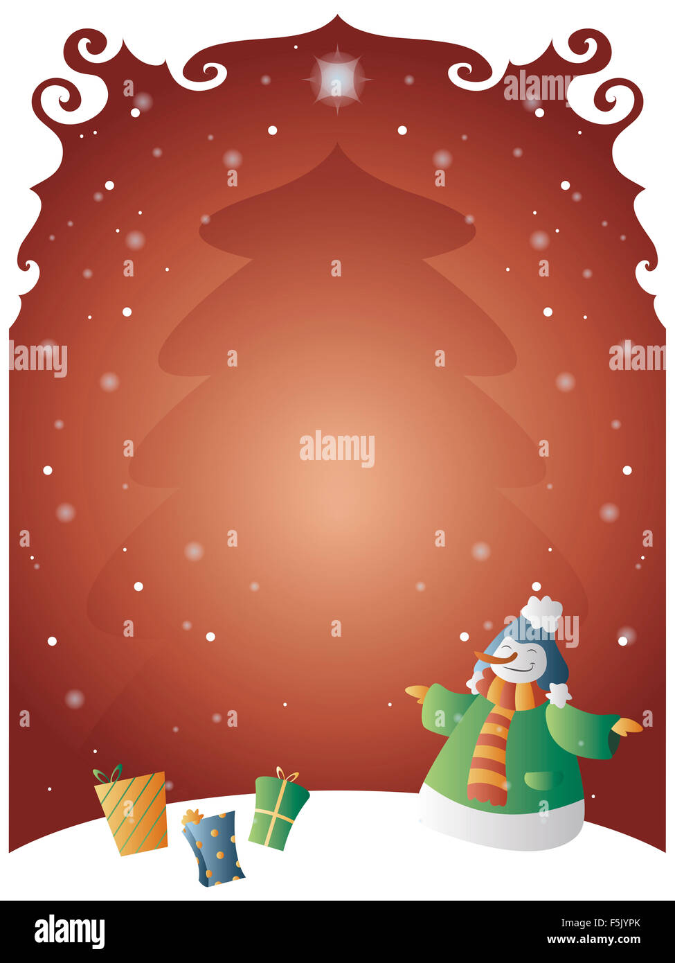 Poster di natale con spazio per includere testo modificabile nel file vettoriale Foto Stock