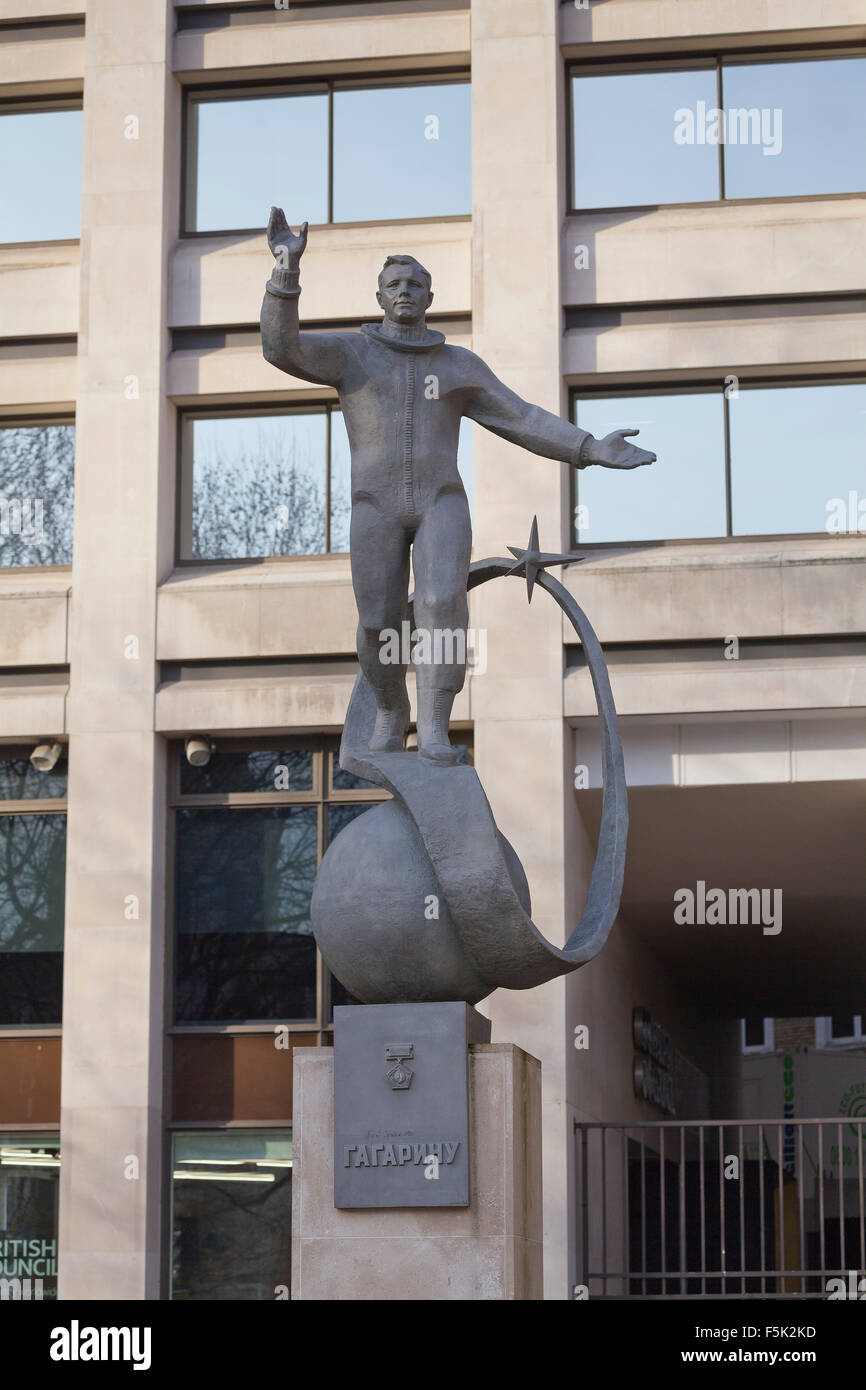 Statua di Yuri Gagarin, The Mall London Foto Stock