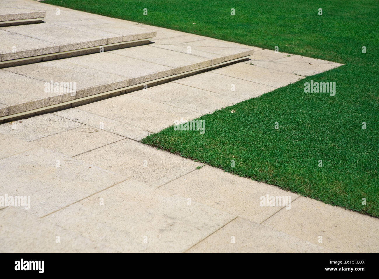 Prato e passaggi Foto Stock