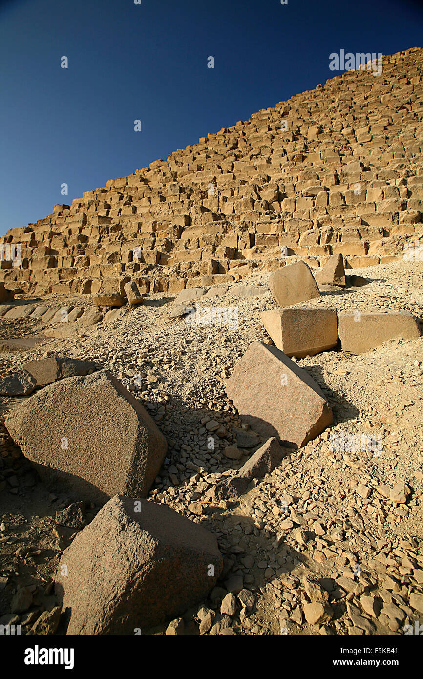 Piramide di Giza; Cairo, Egitto Foto Stock