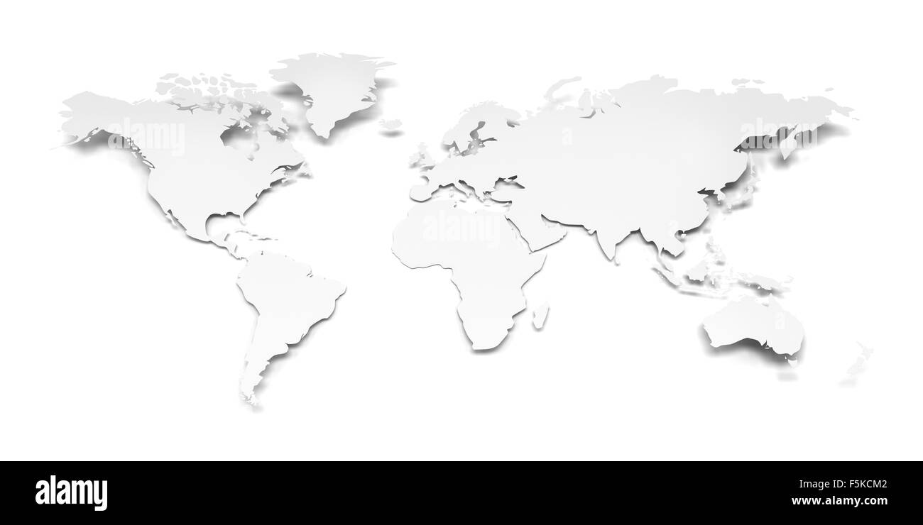 Mappa del mondo di carta Foto Stock