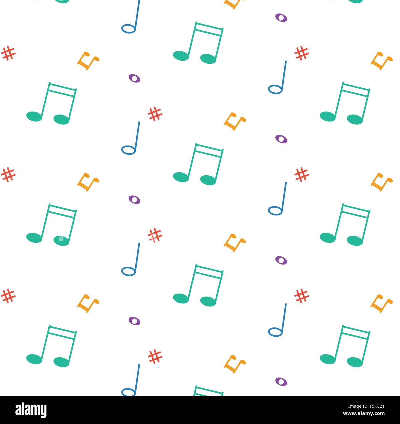 Colorful musical notes seamless pattern immagini e fotografie stock ad ...
