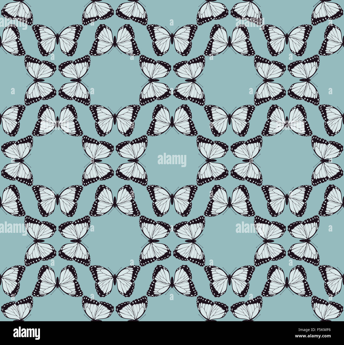 Un blue butterfly pattern vintagestyle perfetta di design di sfondo Foto Stock