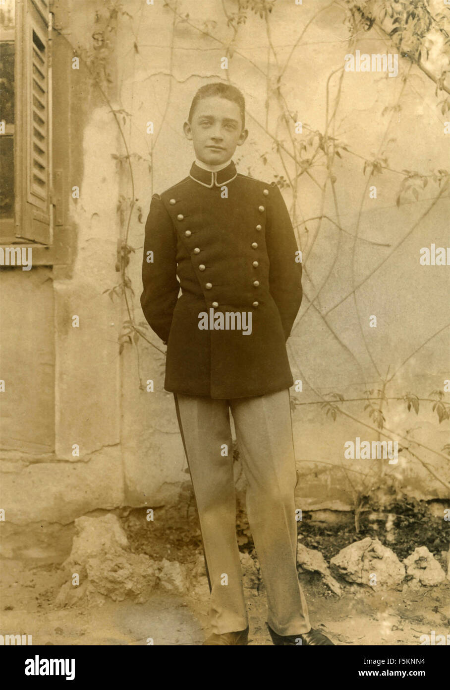 Giovani italiani cadet in uniforme Foto Stock
