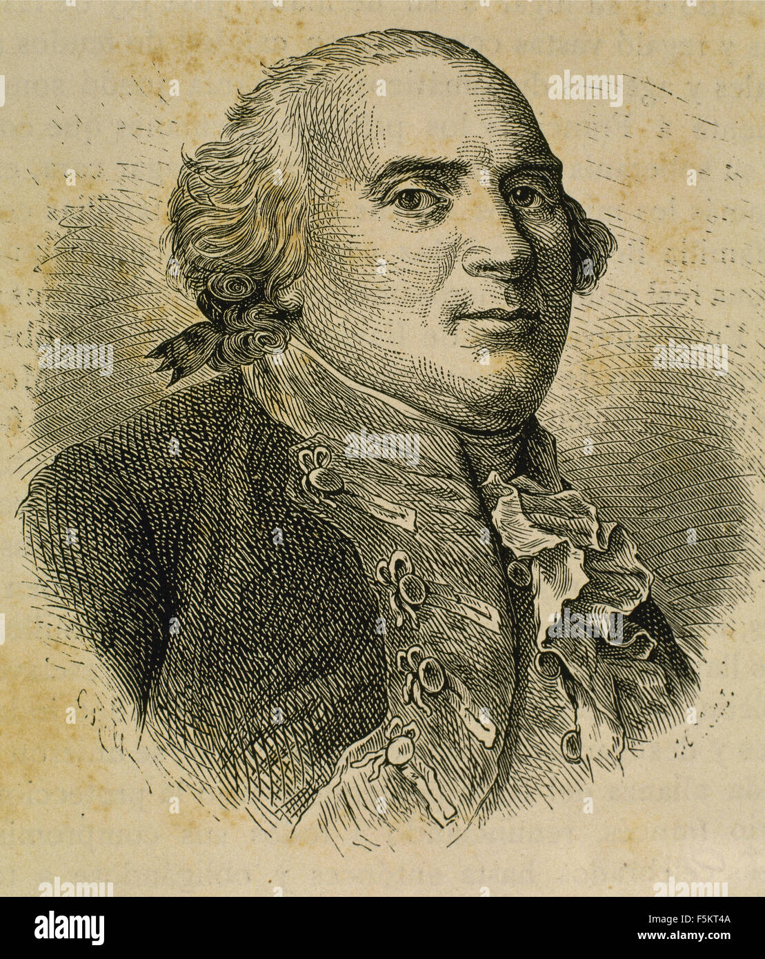 Federico Guglielmo II (1744-1797). Re di Prussia. Ritratto. Incisione. Xix secolo. Foto Stock