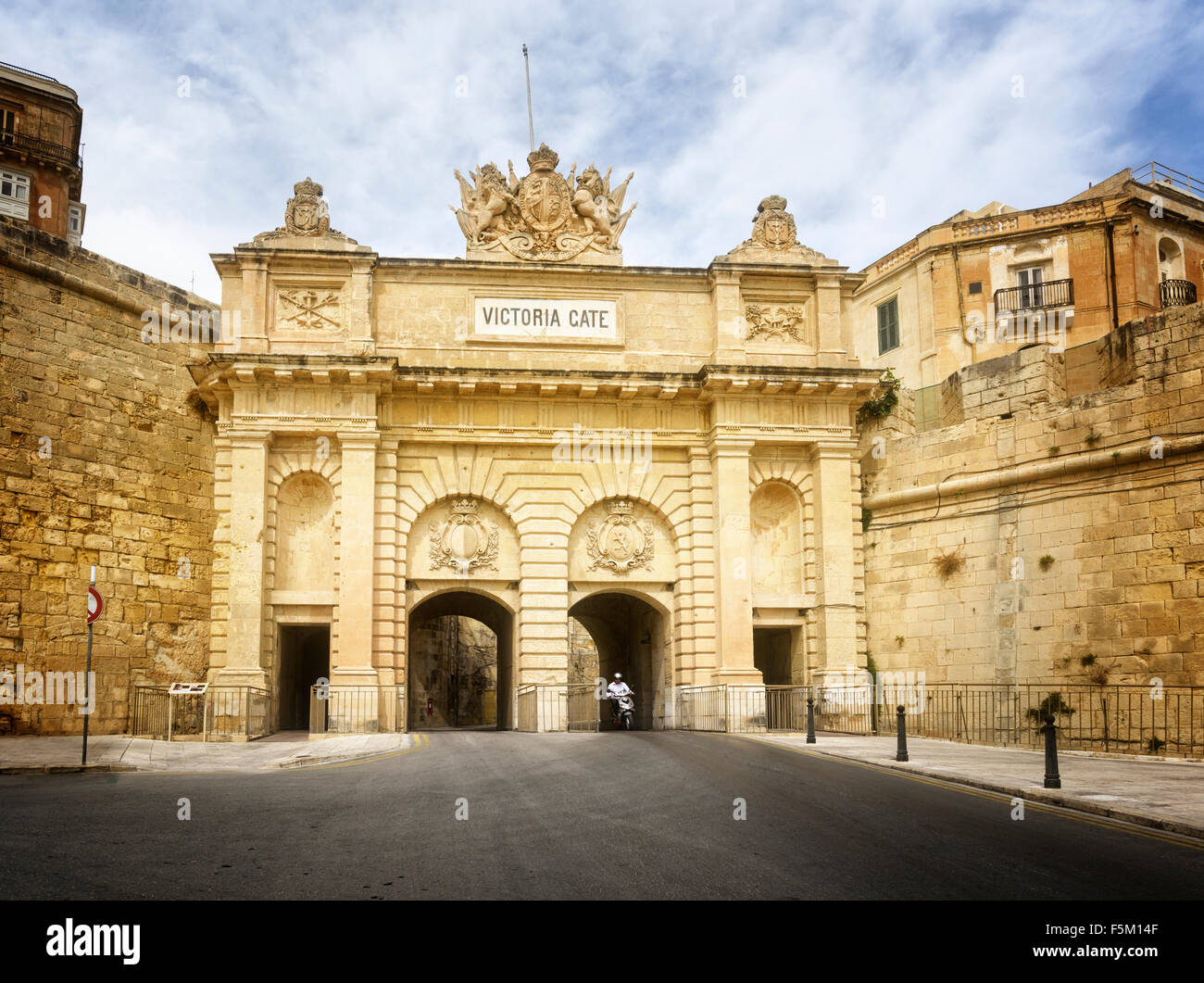La Victoria Gate in Ta'Liesse, La Valletta Foto Stock