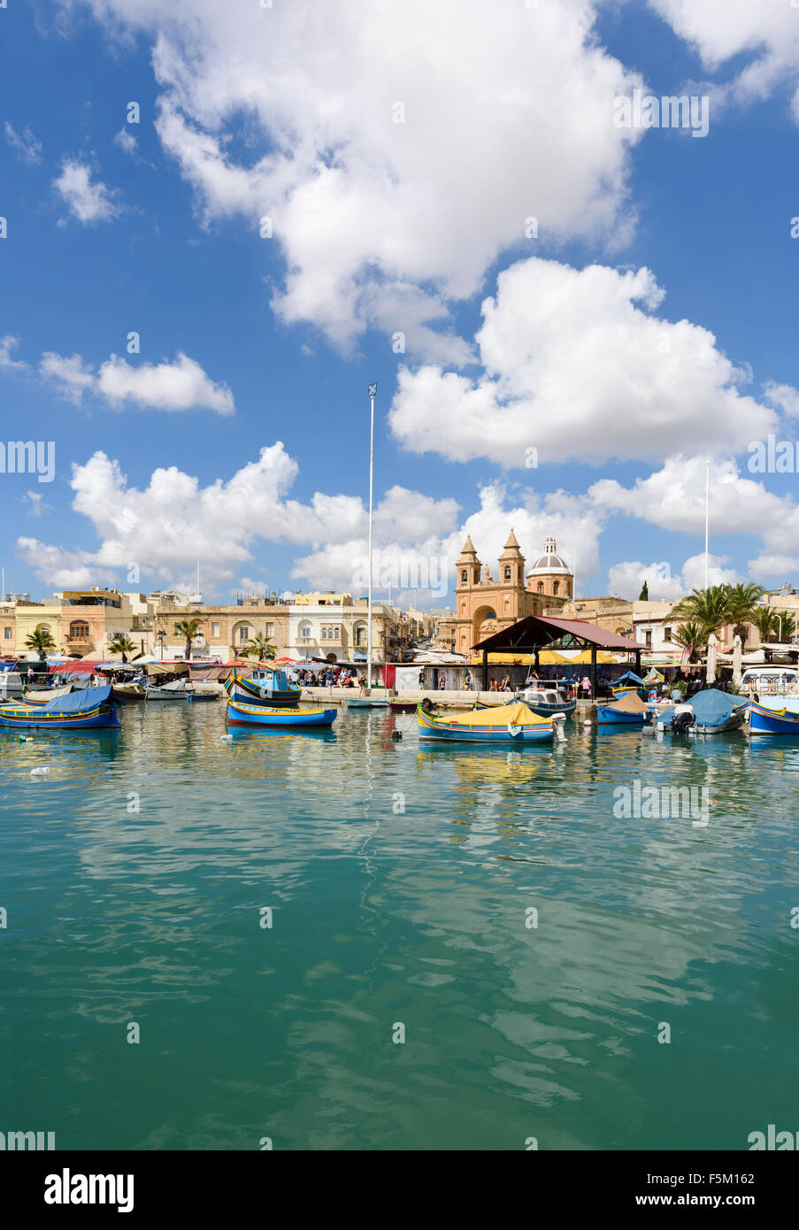 Porto di Marsaxlokk Malta Foto Stock
