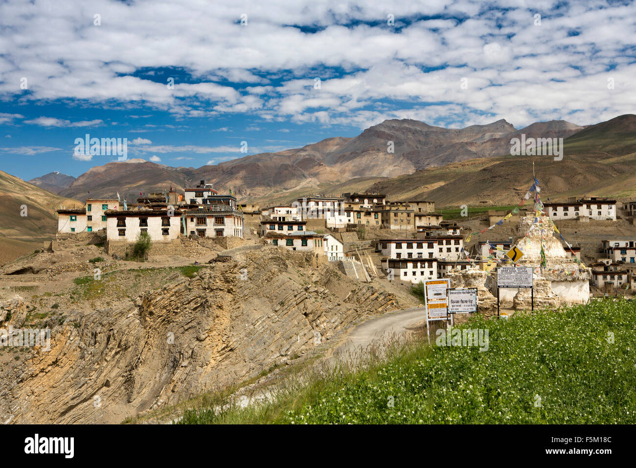 India, Himachal Pradesh, Spiti Valley, Kibber, alta altitudine villaggio a 4270 metri di quota Foto Stock