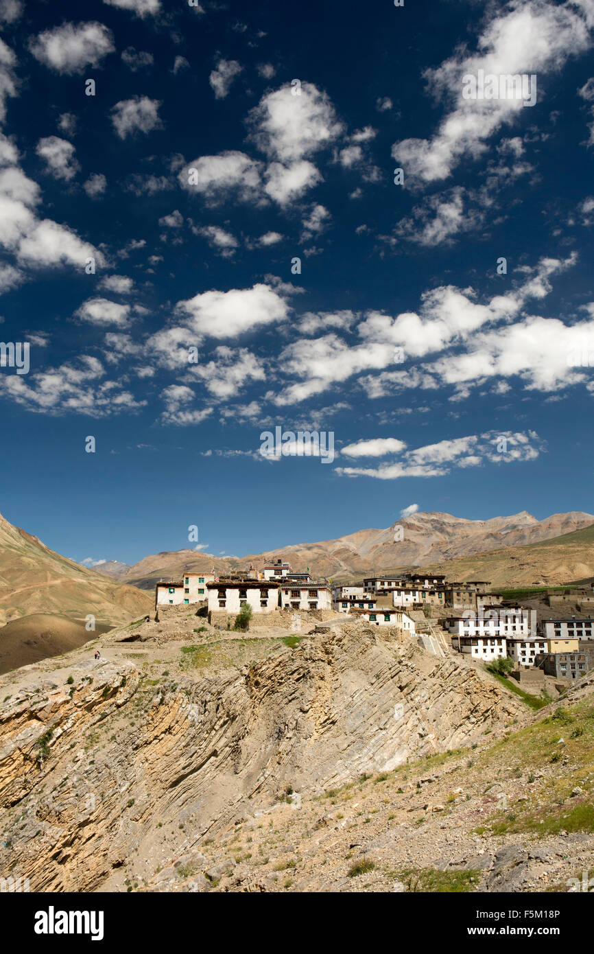 India, Himachal Pradesh, Spiti Valley, Kibber, alta altitudine villaggio a 4270 metri di quota Foto Stock