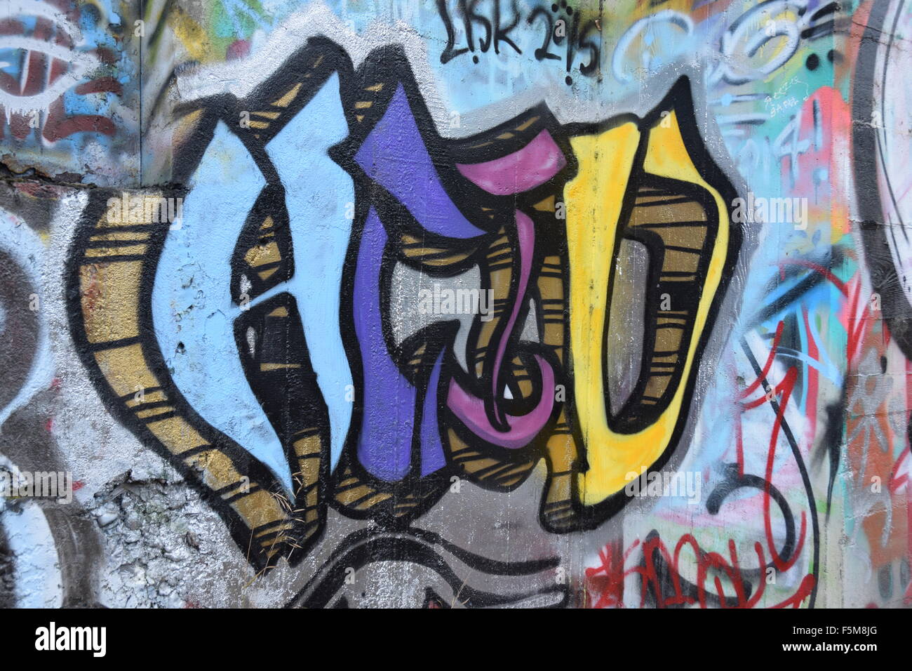 Acidi graffiti. Foto Stock