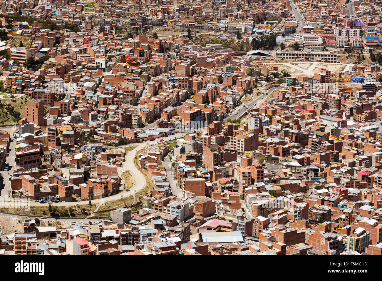 La Paz in Bolivia. La Paz sarà probabilmente la prima città capitale del mondo che dovrà essere in gran parte abbandonato a causa della mancanza Foto Stock