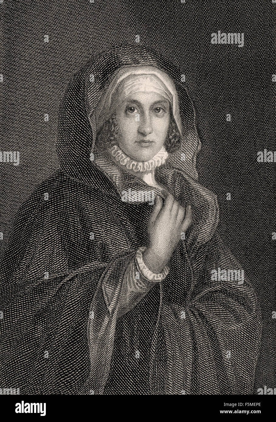 Elisabeth, la moglie di Goetz von Berlichingen con il pugno di ferro in un dramma di Johann Wolfgang von Goethe Foto Stock