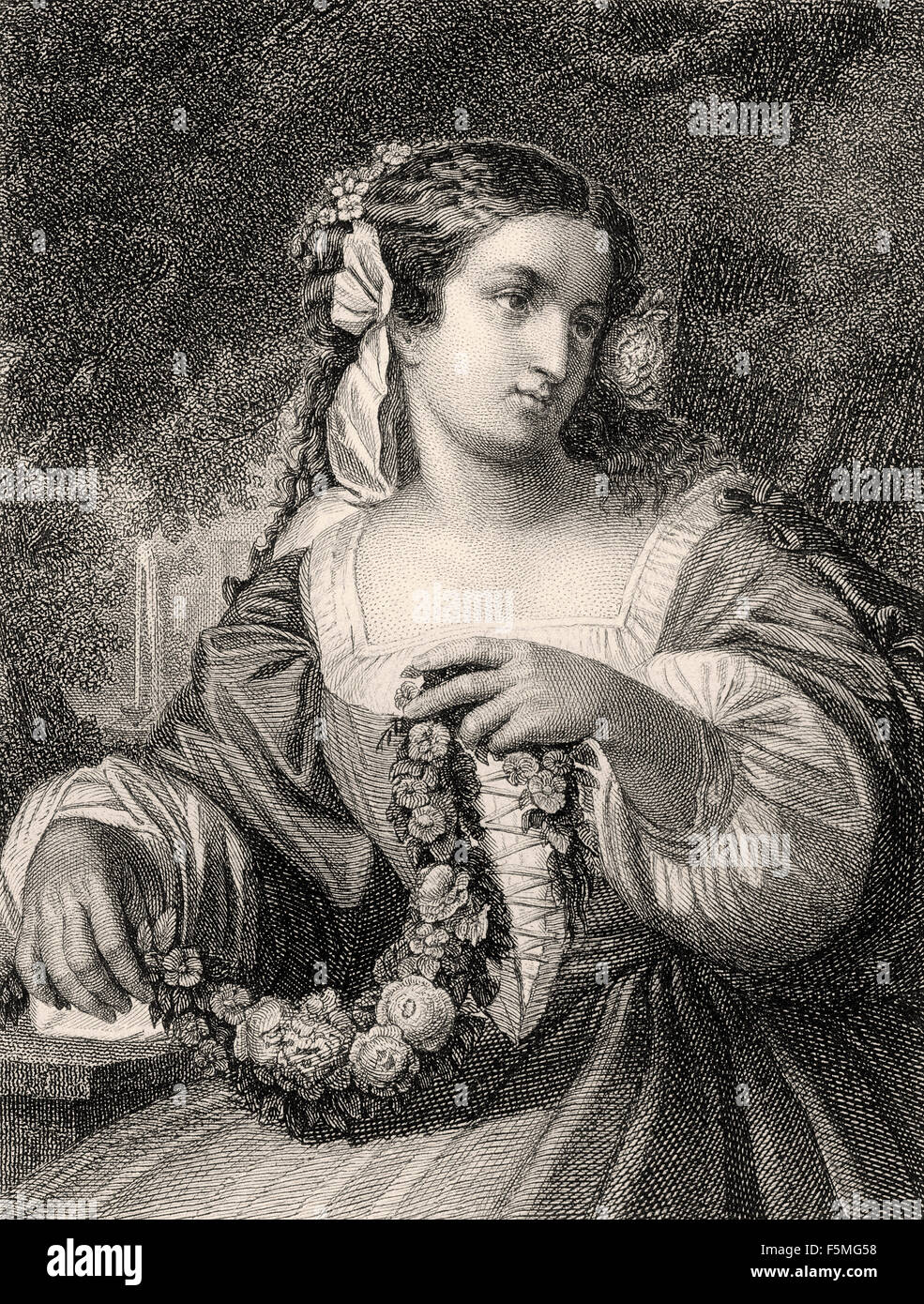 Leonora Sanvitale, Contessa di Scandiano, 1558-1582, nel gioco Torquato Tasso Scritto da Johann Wolfgang von Goethe Foto Stock