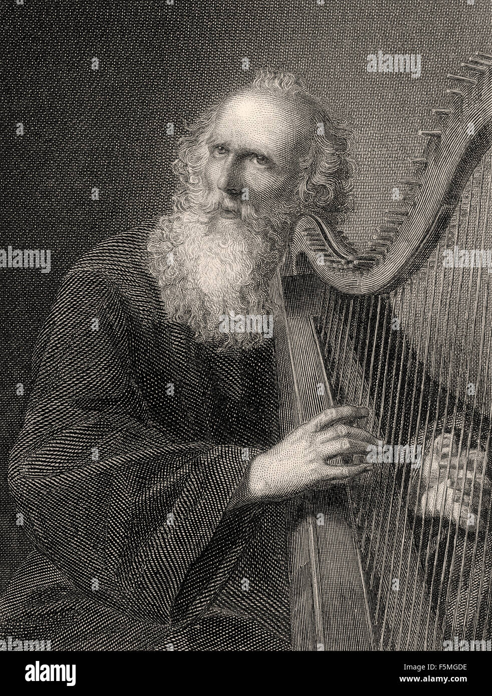 La harper Augustin, scena da Wilhelm Meister di apprendistato, un romanzo di Johann Wolfgang von Goethe Foto Stock