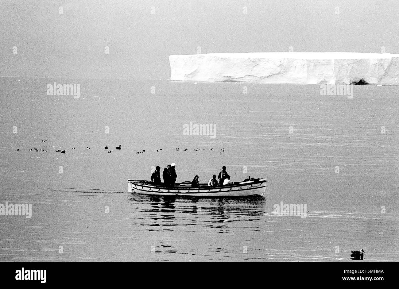 HMS Endurance Antartico Britannico nave idrografica, Antartico dovere barca Mare 1973 Foto Stock