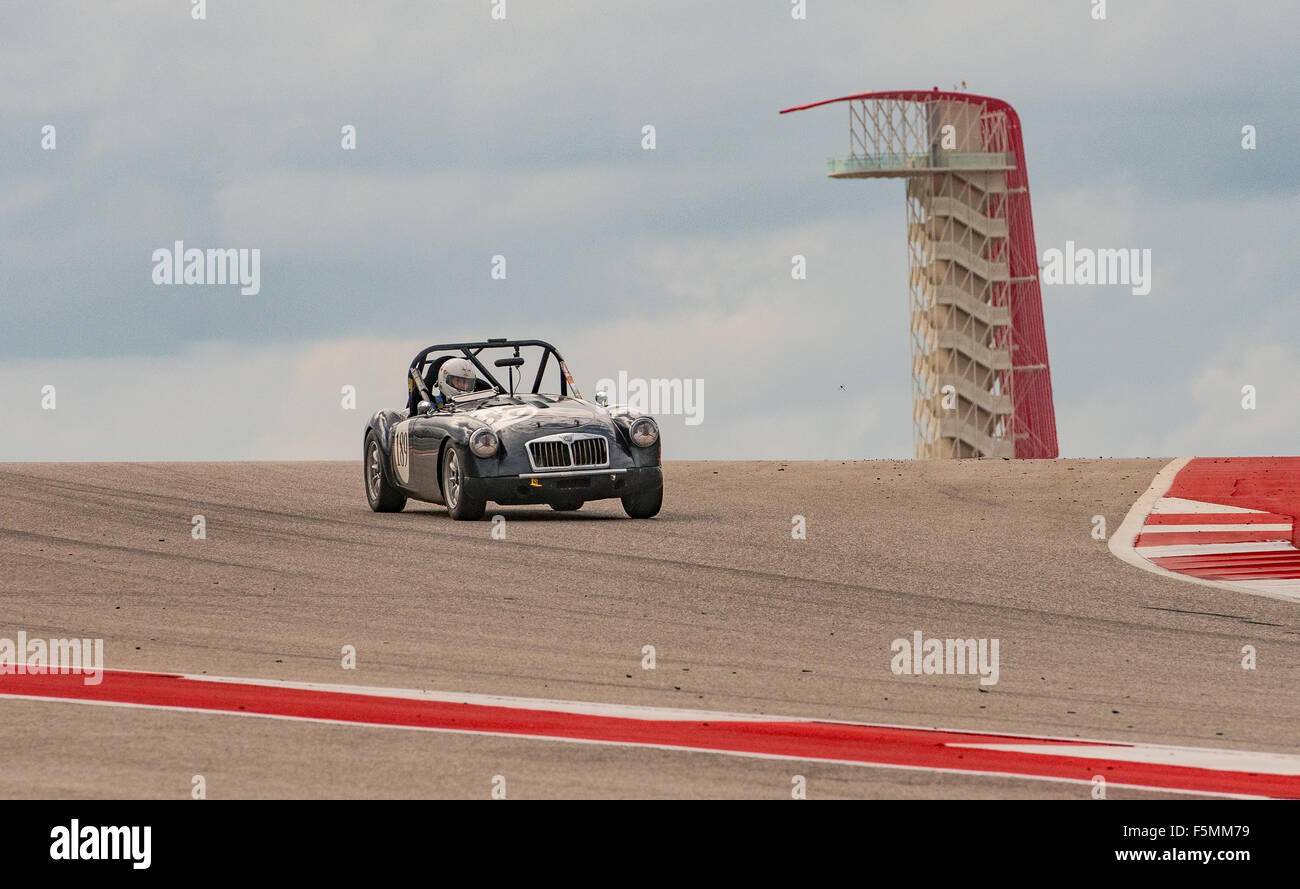 Sportscar Vintage Racing sul circuito delle Americhe, Austin, Texas. Foto Stock