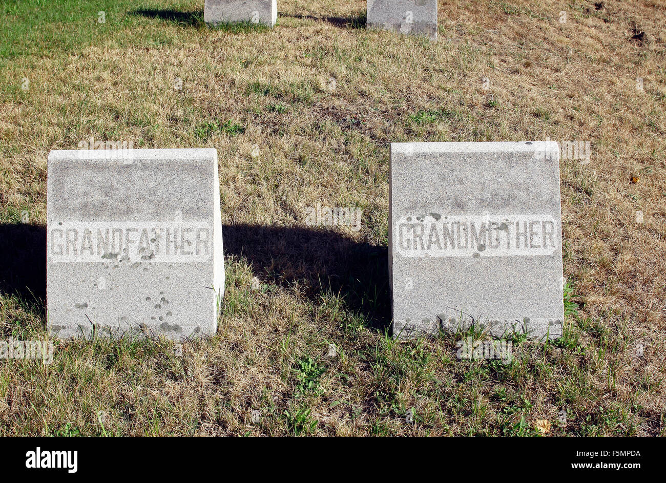 Cimitero marcatori Stark New Hampshire New England USA Foto Stock