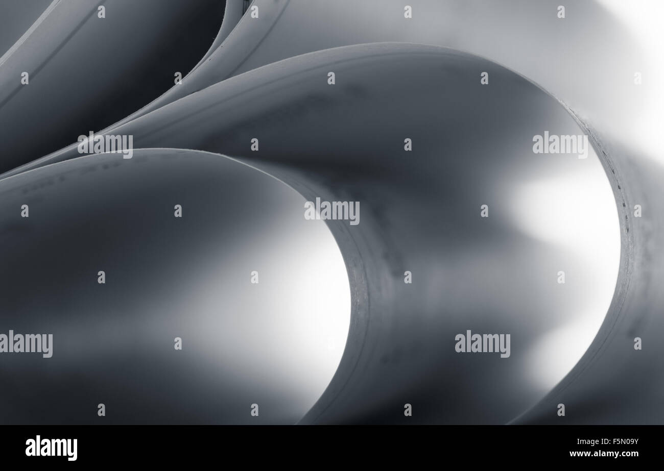 Macro di astratta curve della carta Foto Stock