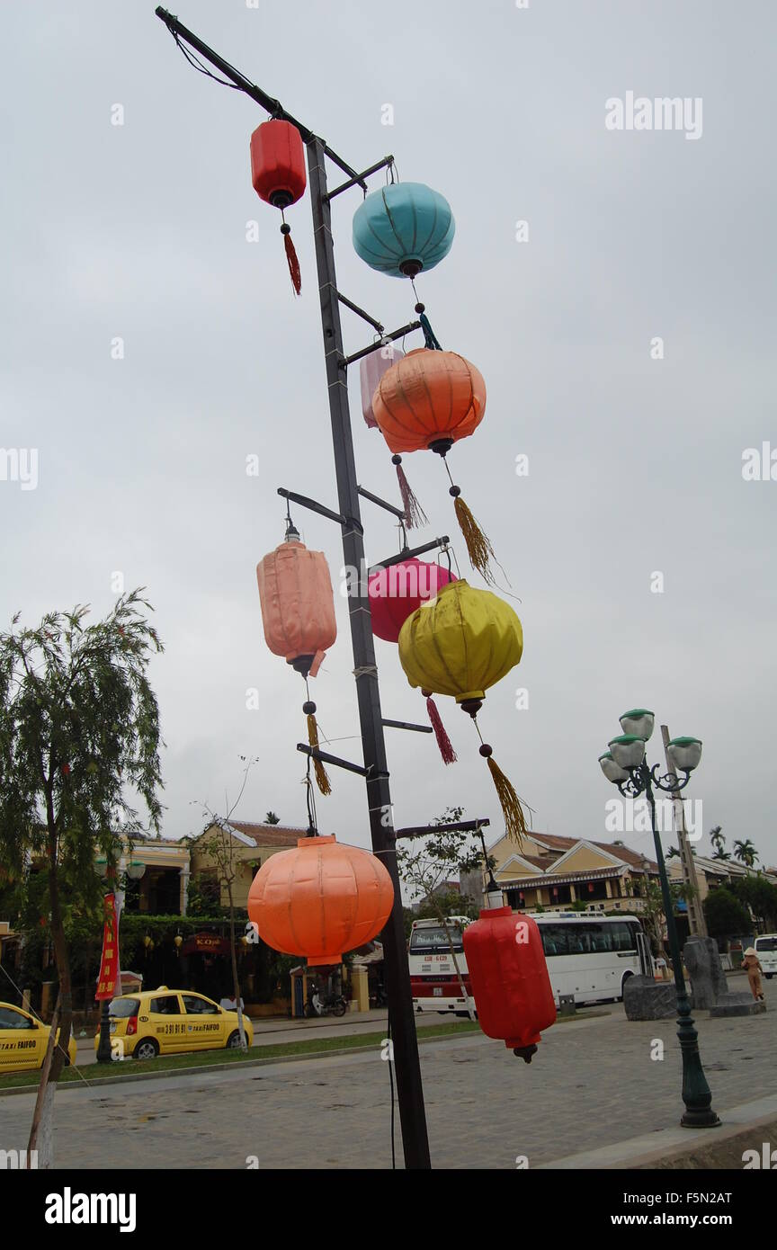 Decorazione per strada ad Hoi An, Vietnam Foto Stock