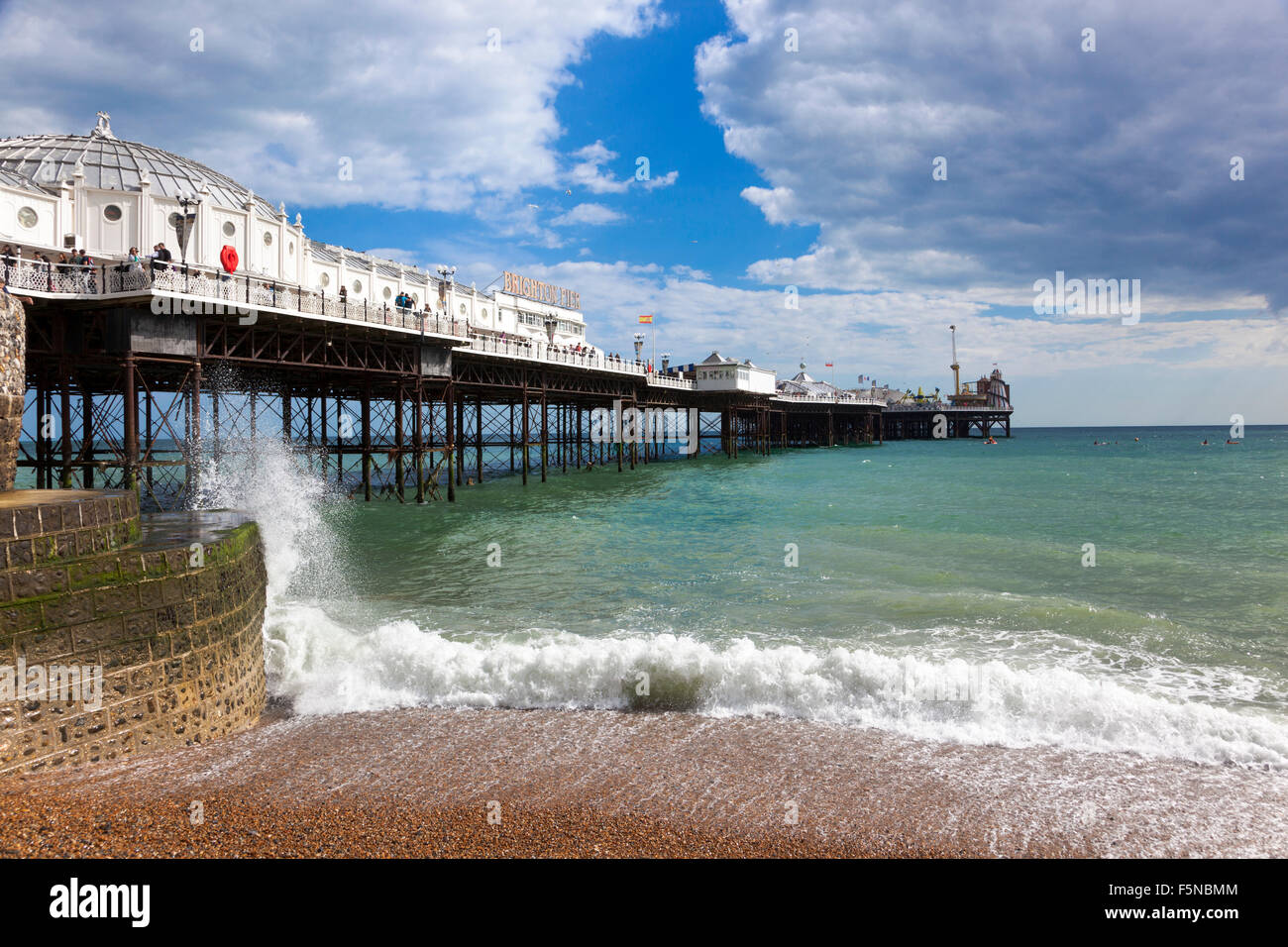 Il Brighton Pier a Brighton, Regno Unito Foto Stock