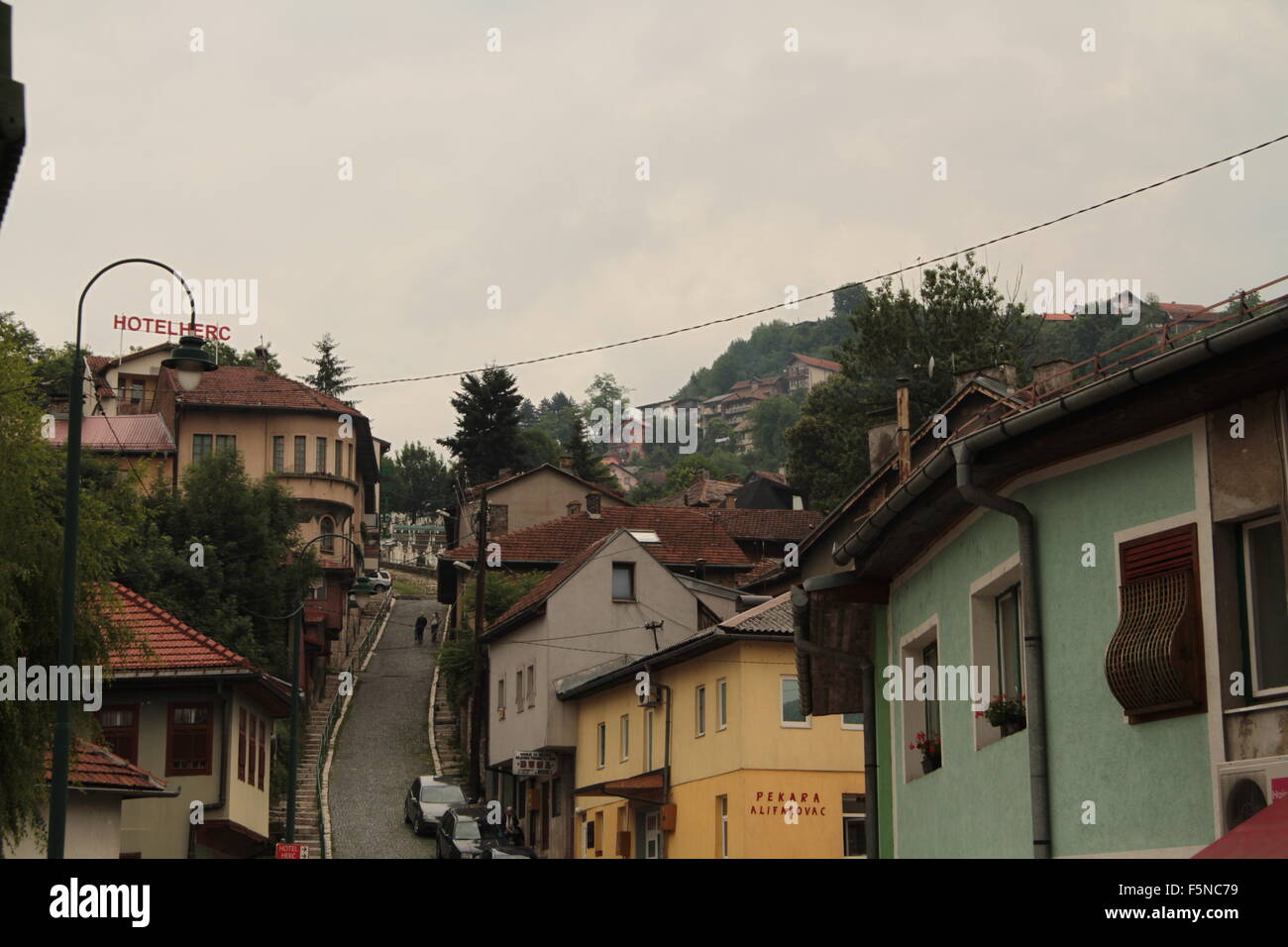 Vie di Sarajevo Bosnia Erzegovina Foto Stock