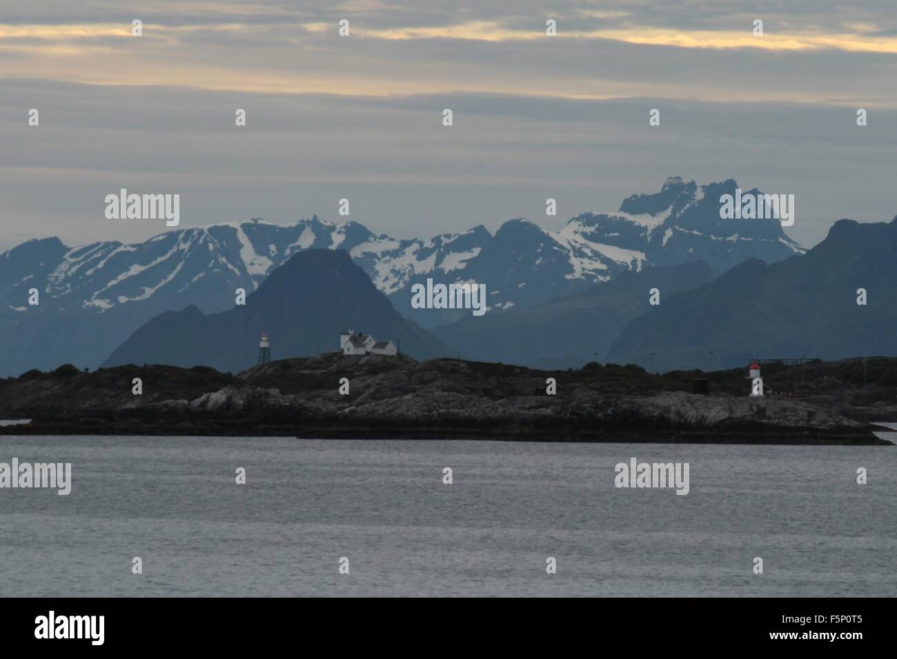 Montagne, Lofoten in Norvegia Foto Stock