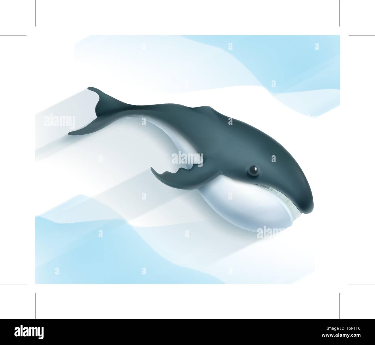 La balena, icona del vettore Illustrazione Vettoriale
