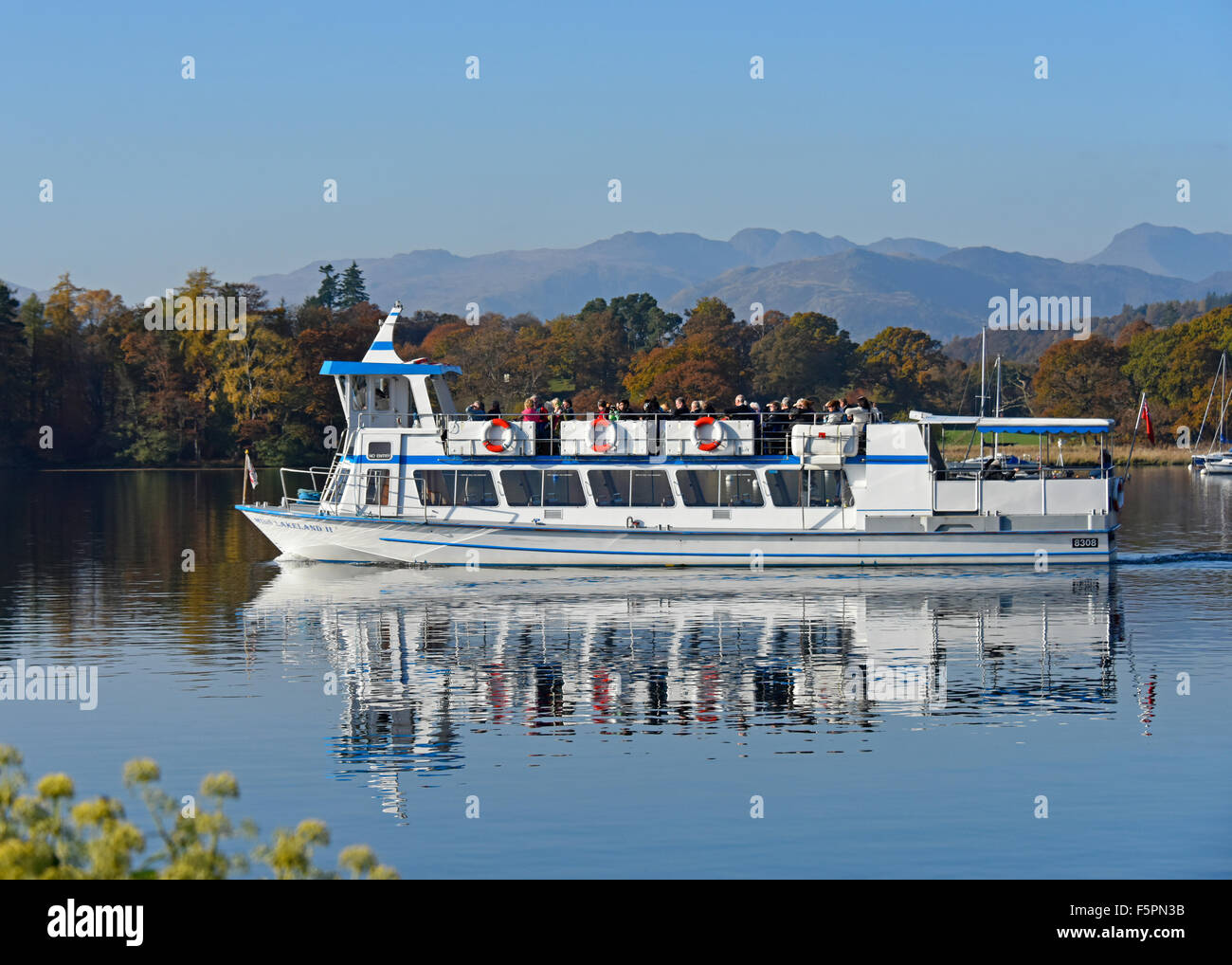 Miss Lakeland II on Windermere. Waterhead, Ambleside, Parco Nazionale del Distretto dei Laghi, Cumbria, England, Regno Unito, Europa. Foto Stock