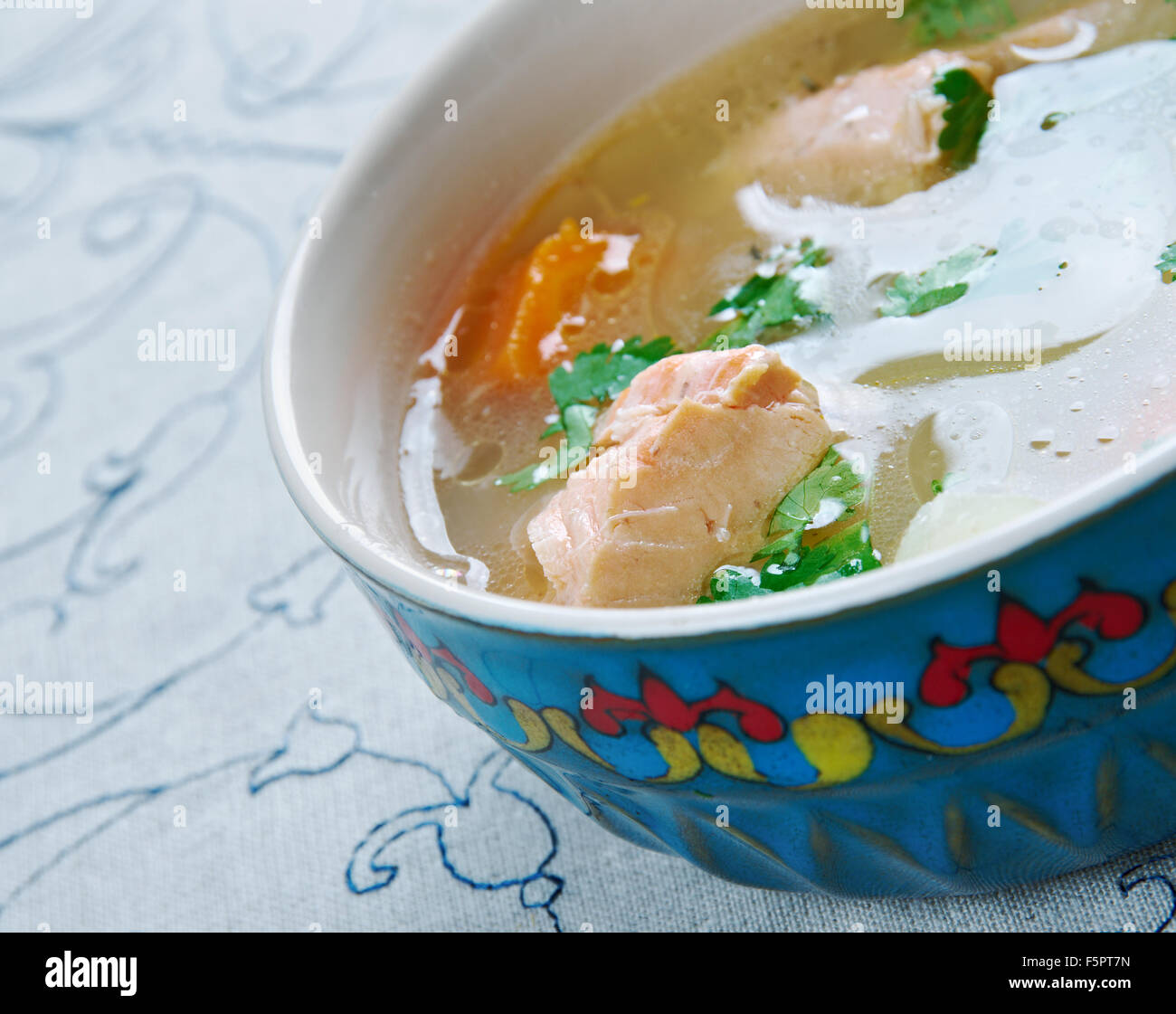 Balik shurpa - Salto di zuppa di pesce. Foto Stock