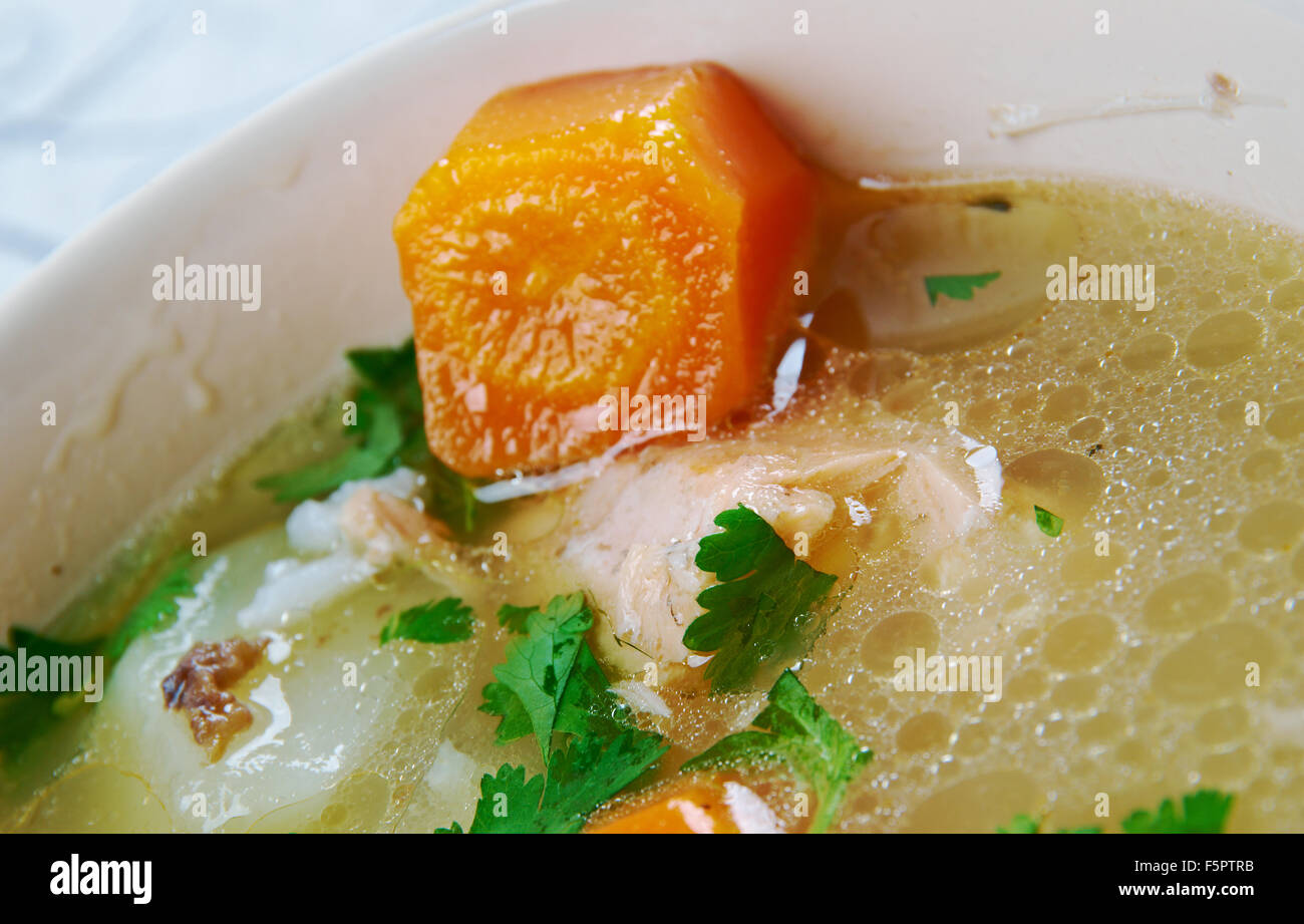 Balik shurpa - Salto di zuppa di pesce. Foto Stock