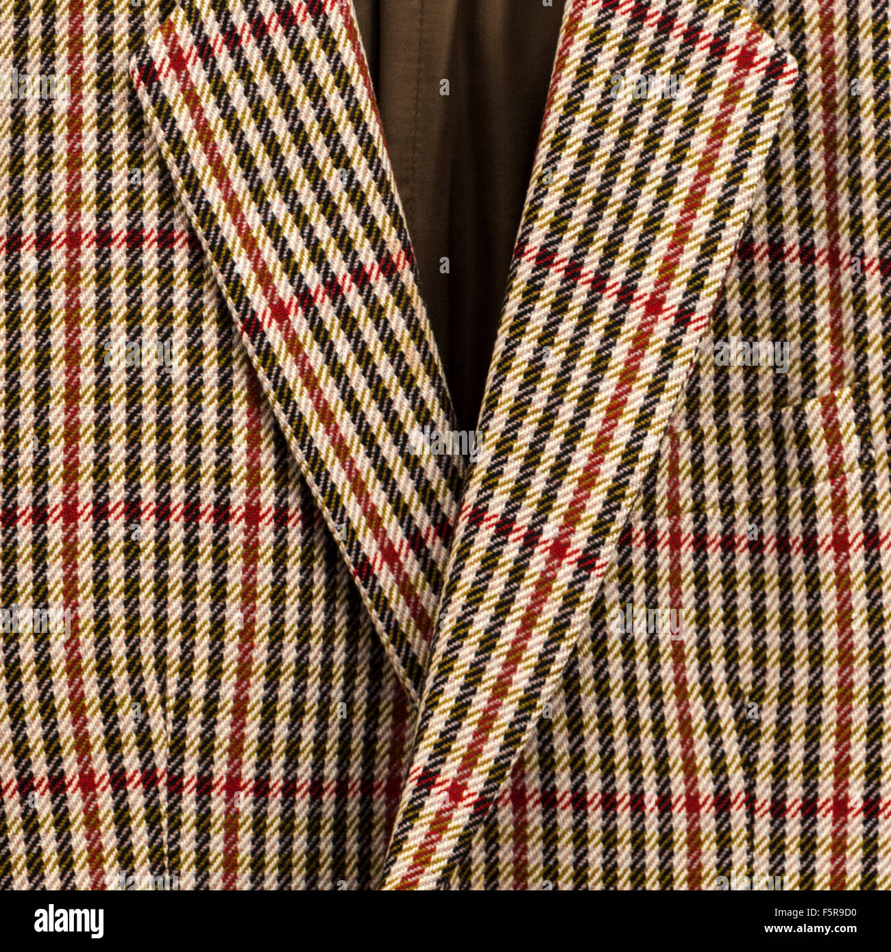 Vintage primi anni sessanta " Golden talismano' Scottish tweed jacket, progettato da Sir Edwin) Hardy Amies e realizzato da Hepworths. Foto Stock