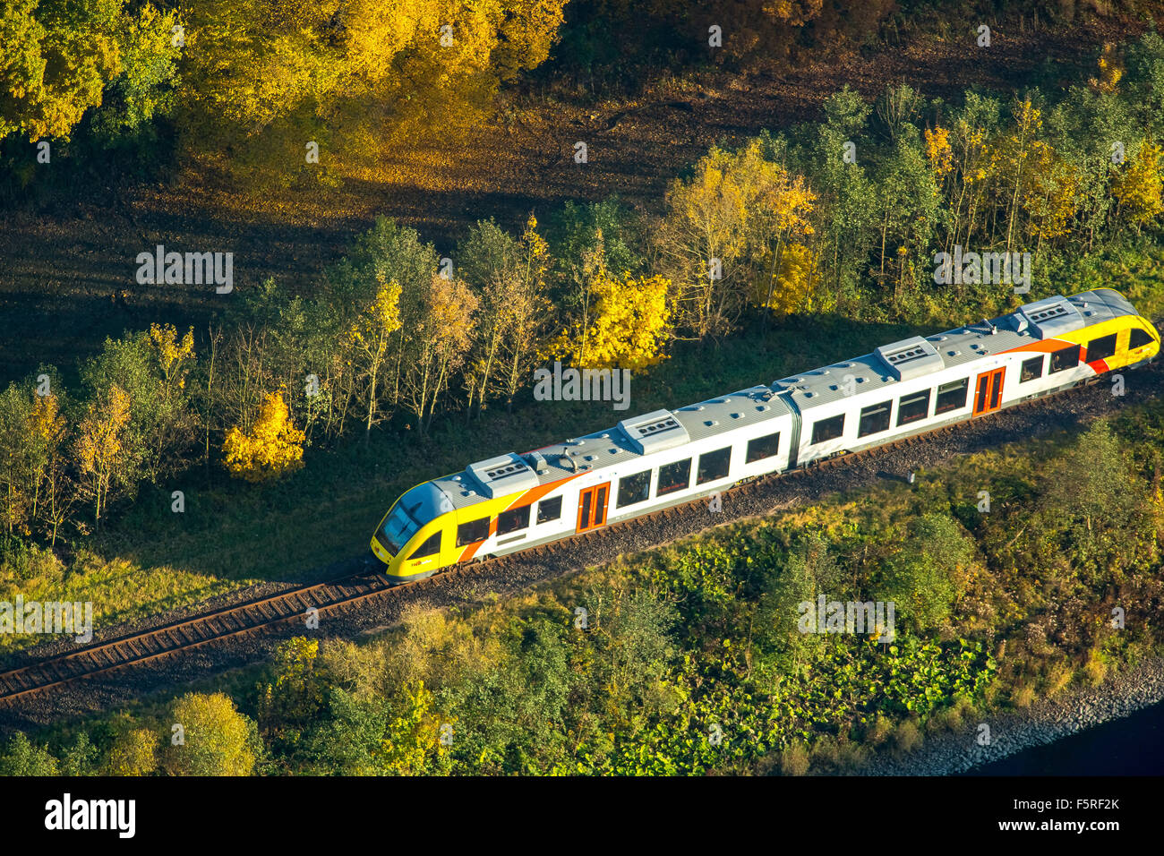 HLB treno regionale, HLB-Bahn, trasporti pubblici, ferrovie, trasporto pubblico, Finnentrop Sauerland della Renania settentrionale-Vestfalia Germania Foto Stock