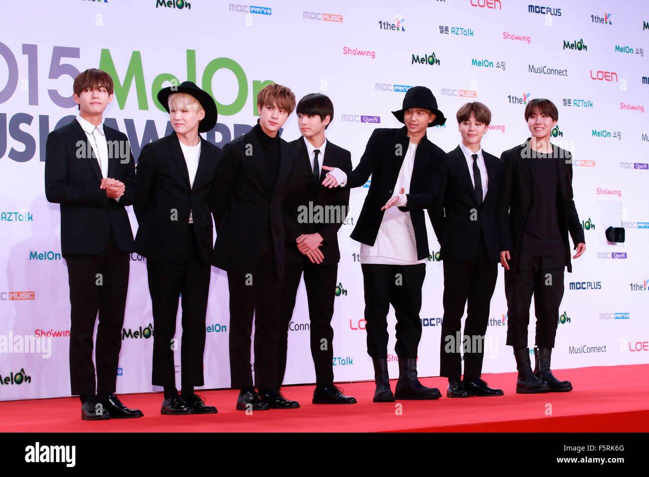 Il tappeto rosso del 2015 Melone Music Awards a Seul, in Corea del Sud il 07 novembre, 2015.(Cina e Corea del Sud) Foto Stock