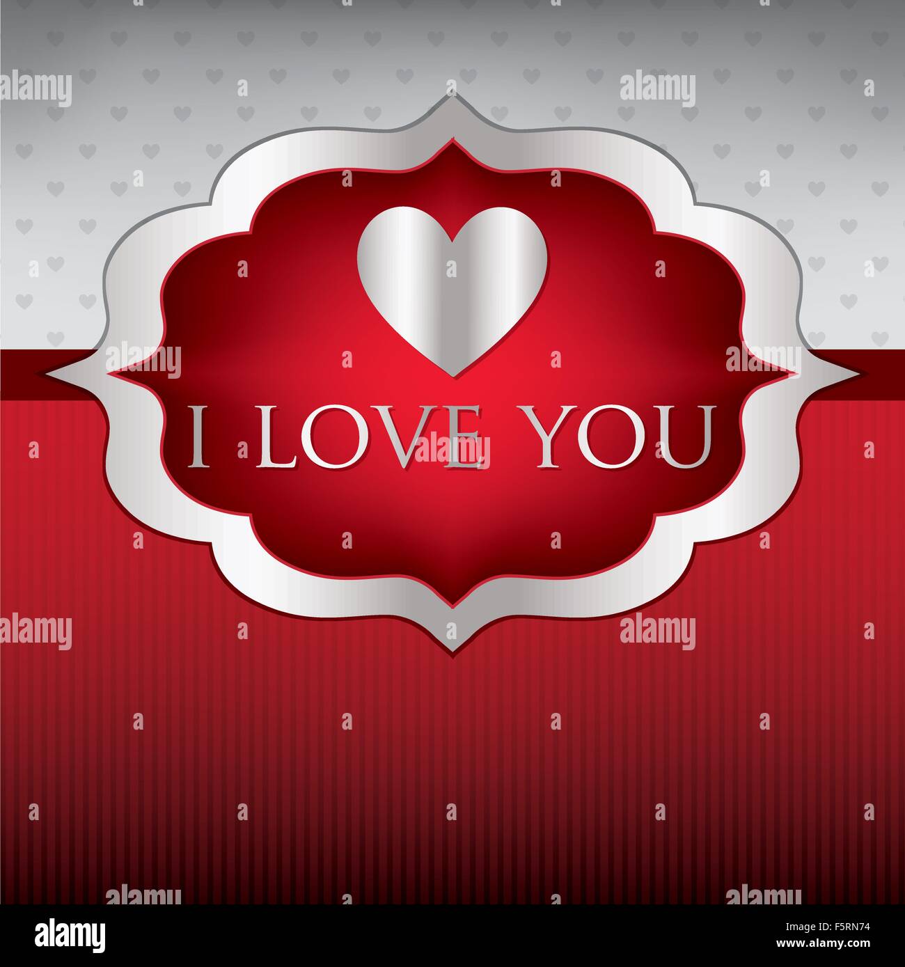 Amore luminoso cuore il giorno di San Valentino card in formato vettoriale. Illustrazione Vettoriale