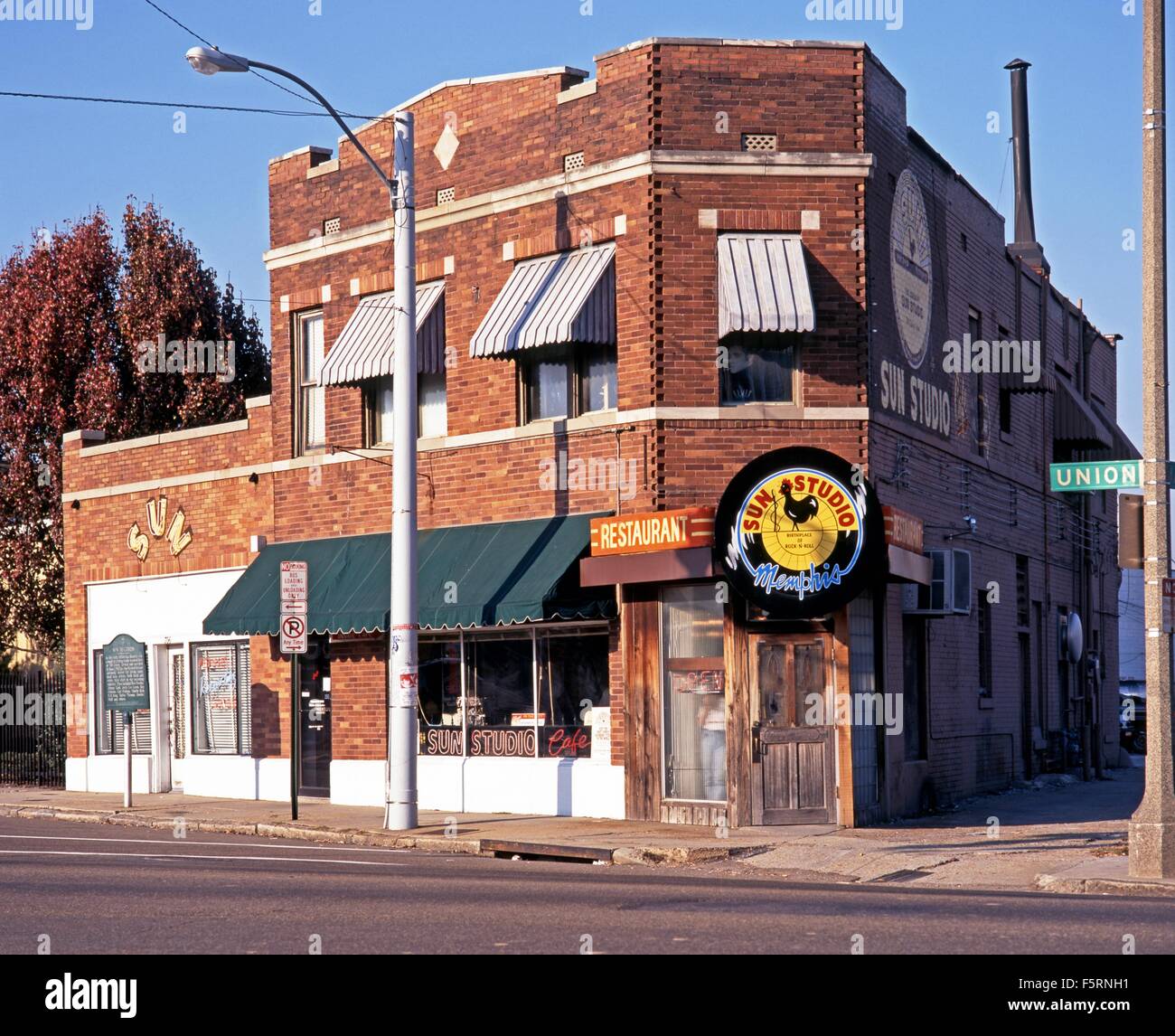 Vista frontale del Sun Studio lungo europea Avenue, Memphis, Tennessee, Stati Uniti d'America. Foto Stock