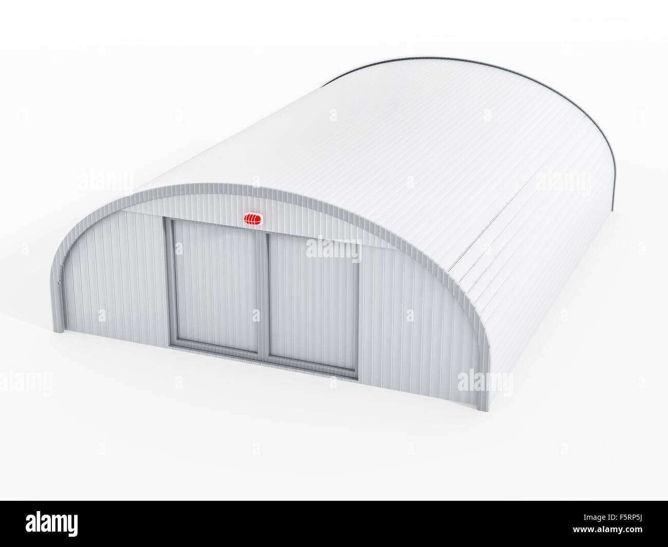White hangar aereo isolato su sfondo bianco Foto Stock