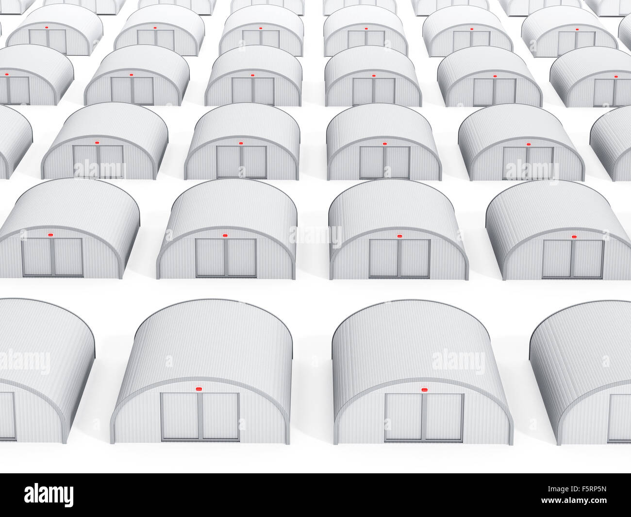 White hangar isolato su sfondo bianco Foto Stock