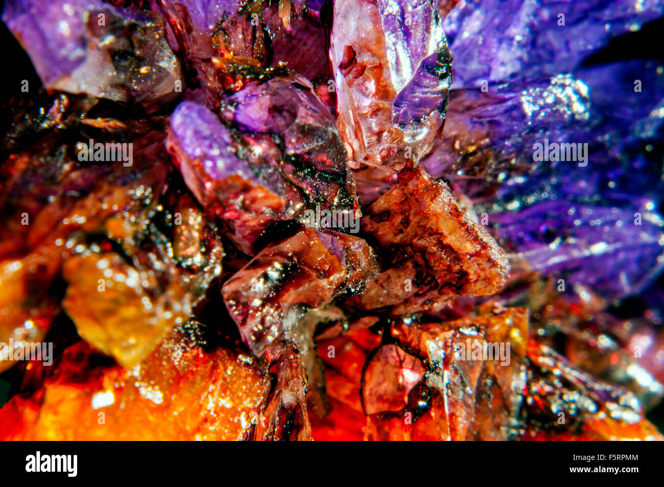 Close-up, African crystal druzy in studio di impostazione Foto Stock