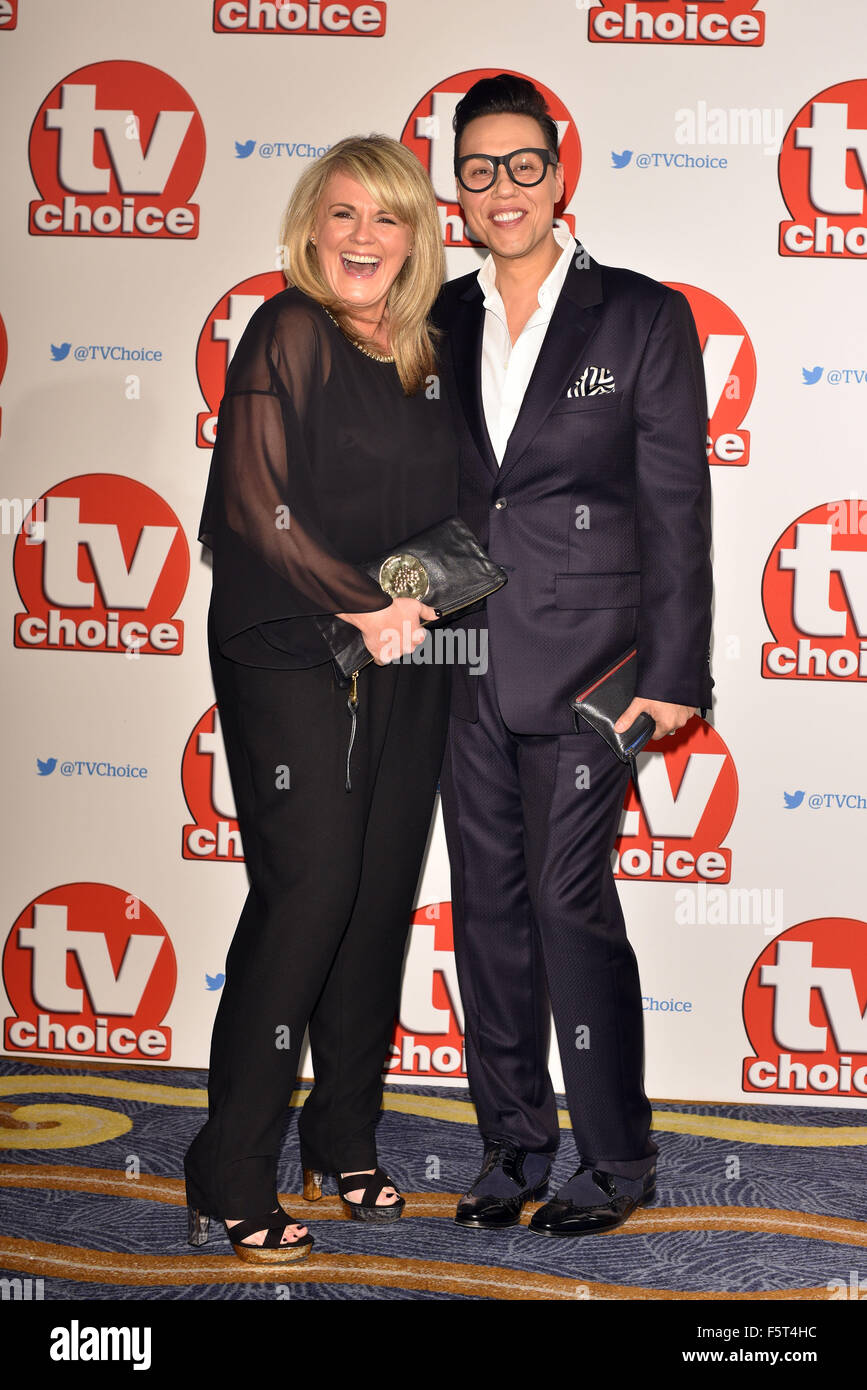 Il 2015 TV Choice Awards tenutosi presso l'Hilton Park Lane. Dotato di: Governo coreano Wan, Sally Lindsay dove: Londra, Regno Unito quando: 07 Set 2015 Foto Stock