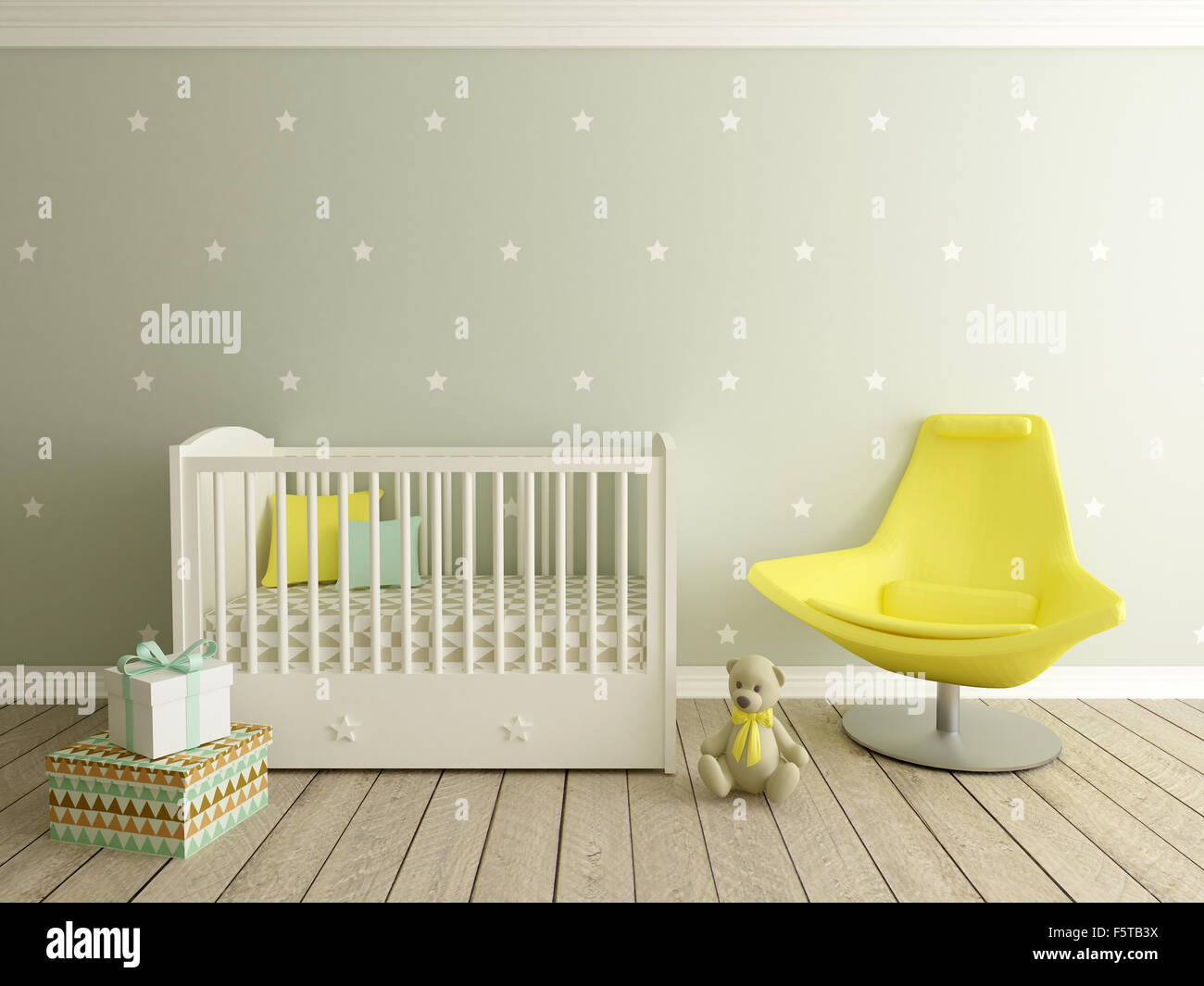 Baby room interior, camera per bambini, sala giochi Foto Stock