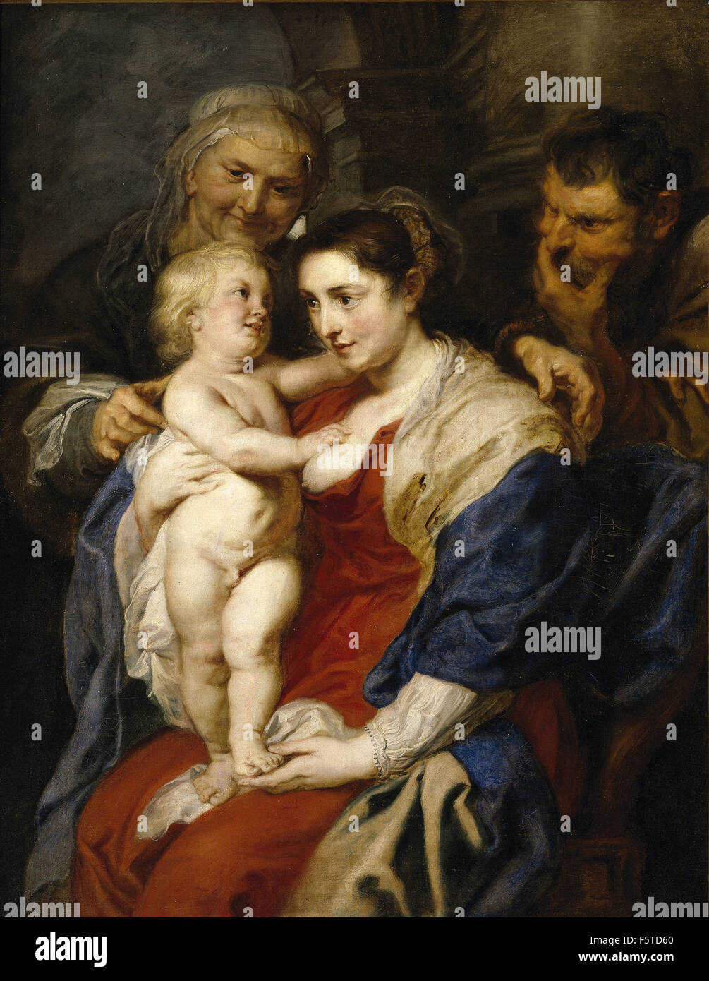 Peter Paul Rubens - La Sacra famiglia con San Anna Foto Stock