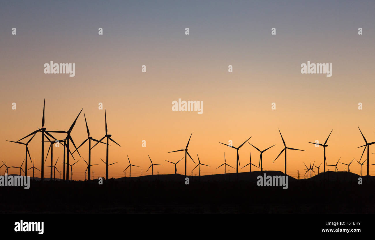 L Alta Wind Energy Center in Kern County, California. Foto Stock