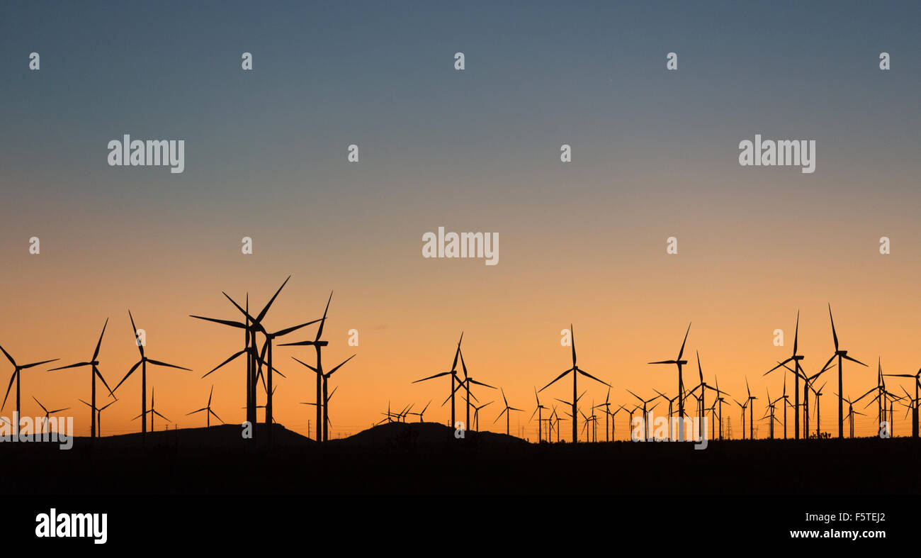 L Alta Wind Energy Center in Kern County, California. Foto Stock