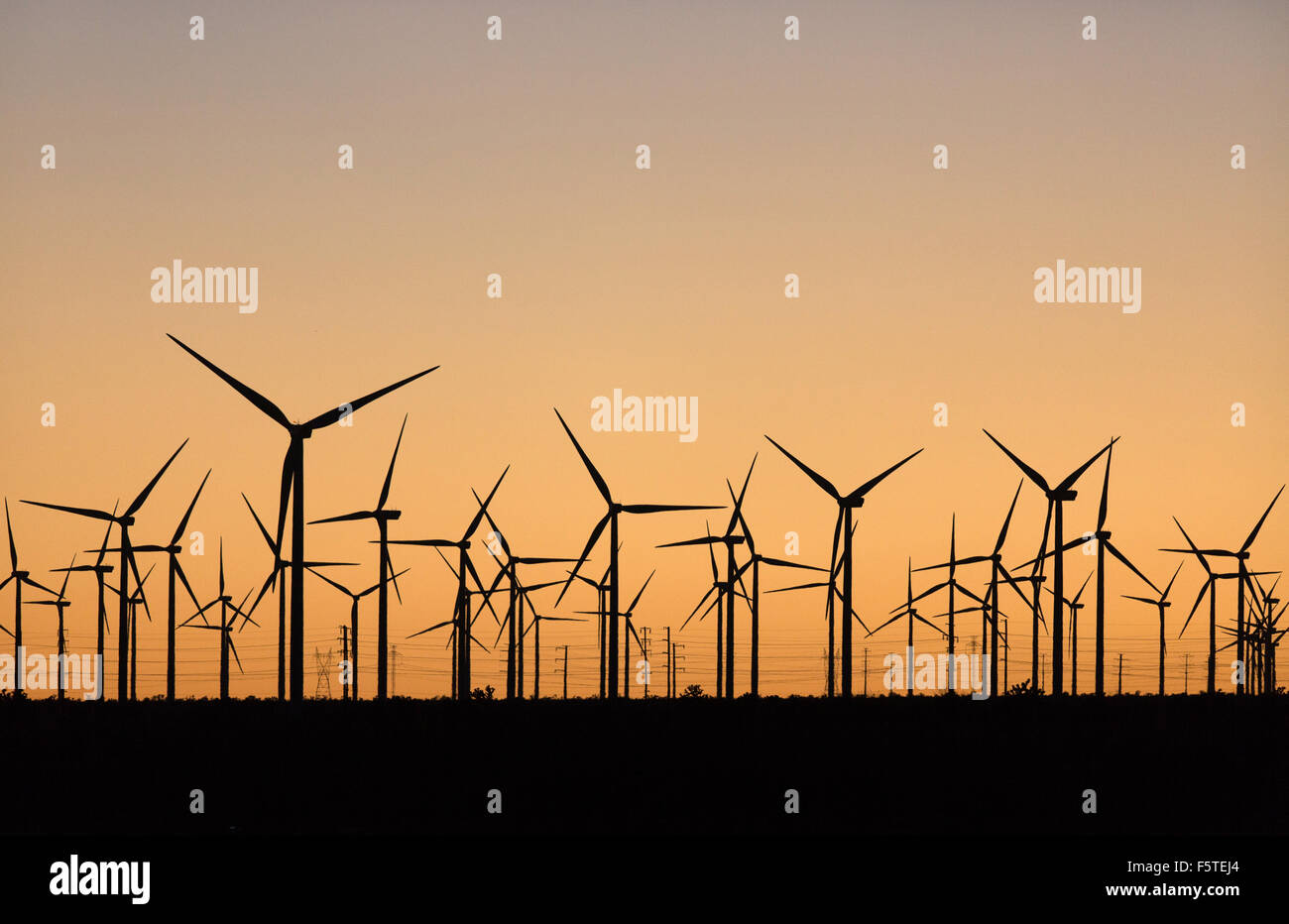 L Alta Wind Energy Center in Kern County, California. Foto Stock