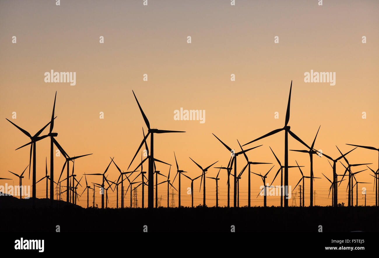 L Alta Wind Energy Center in Kern County, California. Foto Stock