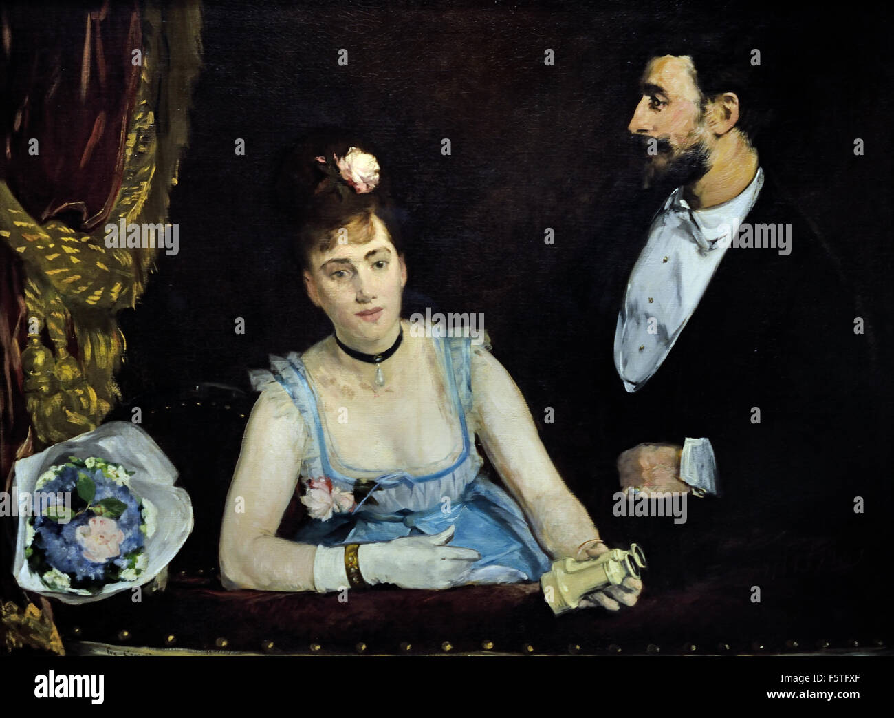 Eva Gonzales una scatola presso il Théâtre des Italiens - una scatola presso il Theatre des Italiens 1874 Édouard Manet 1832 - 1883 Francia - Francese Foto Stock