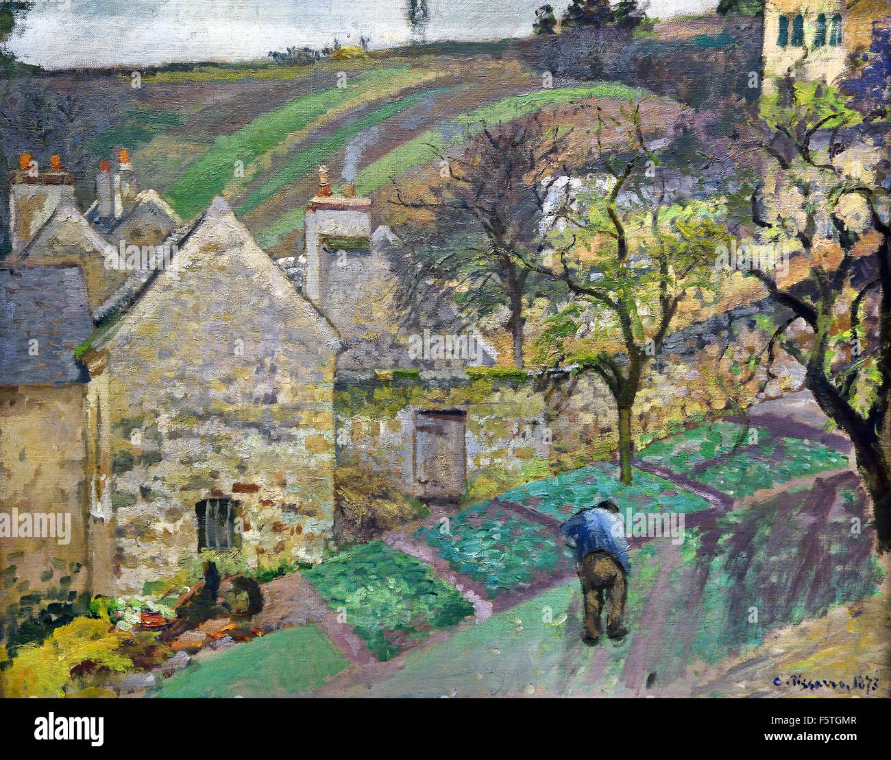 Coteau de l'Hermitage, Pontoise 1873 Camille Pissarro 1830 - 1905 Francia - Francese Foto Stock