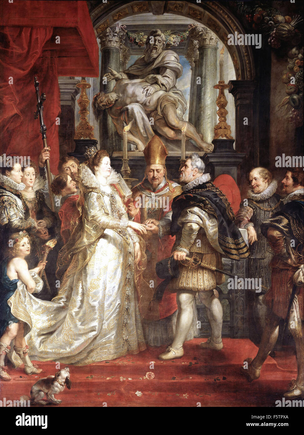 Peter Paul Rubens - il matrimonio di Maria de' Medici e Henri IV a Firenze Foto Stock