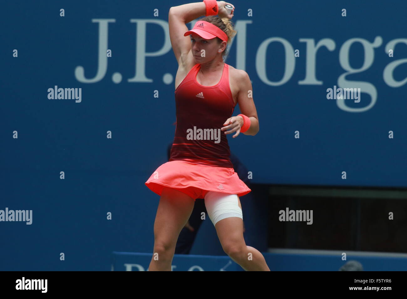 2015 Tennis US Open - Simona Halep contro Victoria Azarenka al USTA Billie Jean King National Tennis Center - Giorno 10 dotata di: Simona Halep dove: la città di New York, New York, Stati Uniti quando: 09 Set 2015 Foto Stock